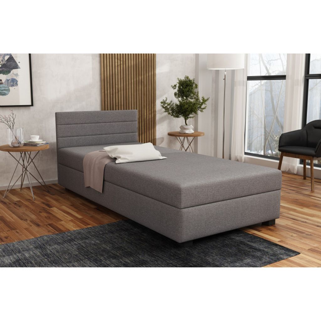 Einzelbett 120x195 BEATRIS 1 - grau