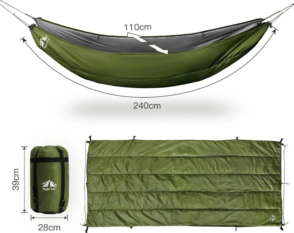 Underquilt hamac isolant et imperméable pour bivouac de survie 240cm - 2
