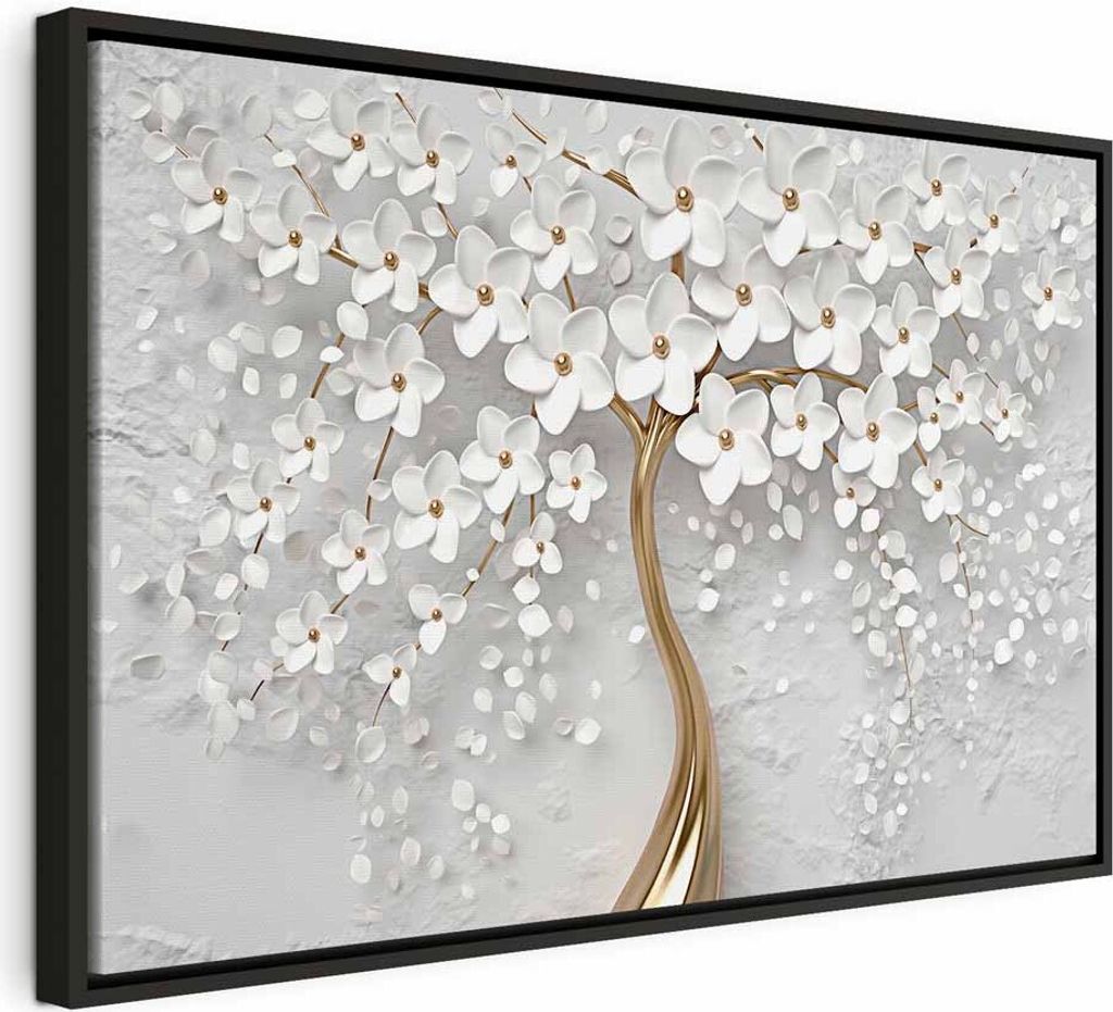 Italienischer Leinwand Leinwandbild - Magic Magnolia (1 Part) Wide 60x40 cm Blumen b-B-0475-b-a