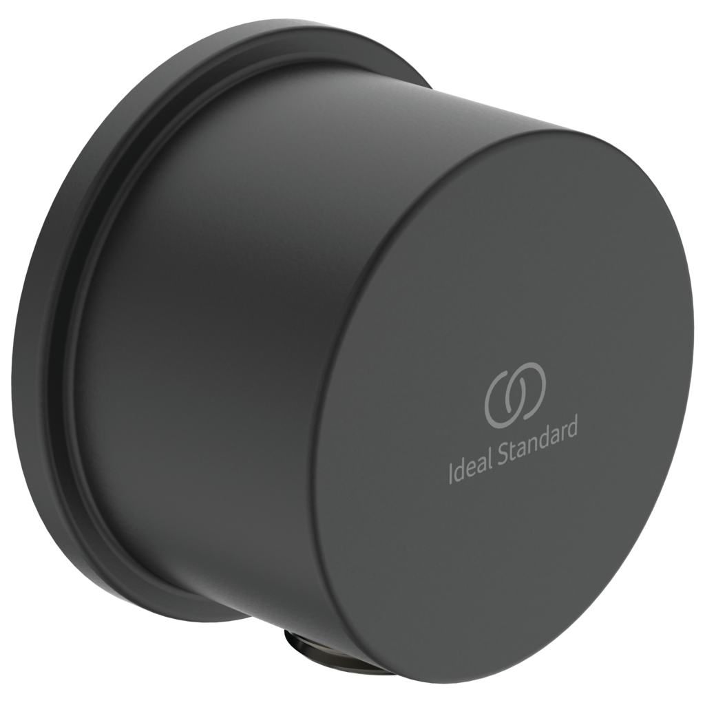 Ideal Standard Brauseschlauchanschluss Idealrain Round Aufputz BC808XG Schwarz (Silk Black)