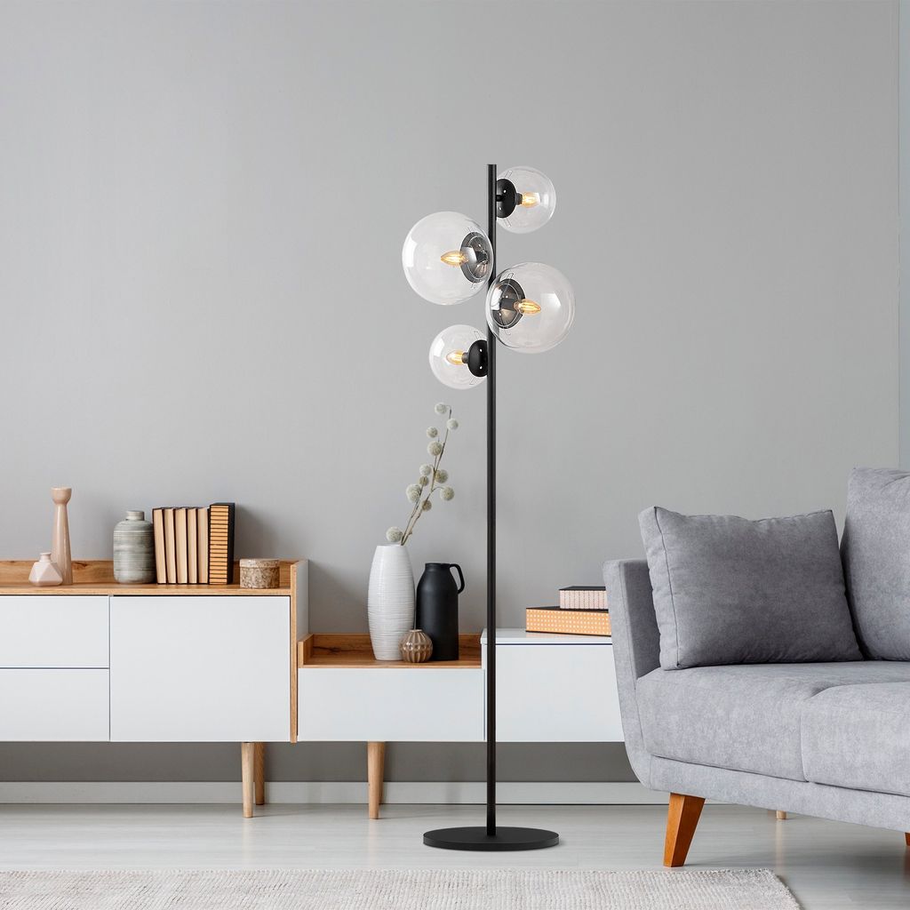 Opviq, Hochwertige Stehlampe, Metallkörper, Schwarz, 33 x Produktbild 