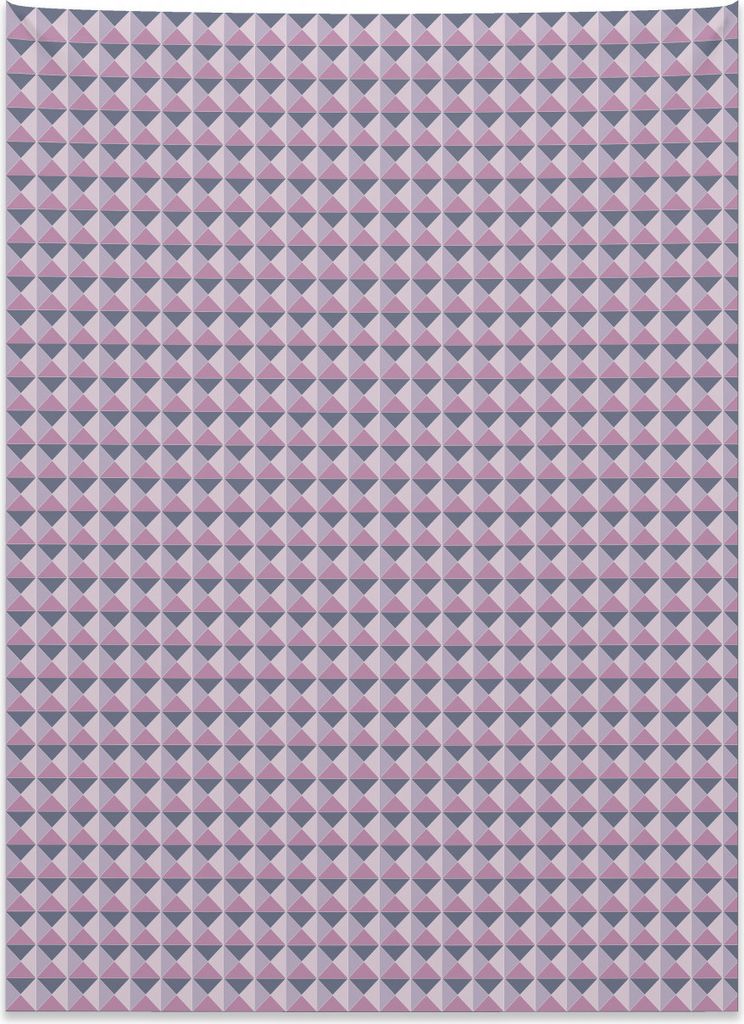 Abakuhaus Geometrisch Wandteppich, Ziergittermuster aus Weiches Mikrofaser Stoff Kein Verblassen Klare Farben Waschbar, 110 x 150 cm, Purplegrey Ro...