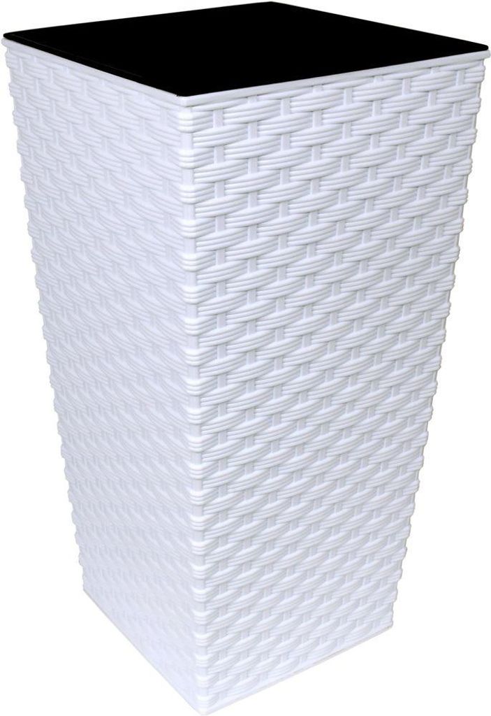 Hochkübel Finezia 25x25x46 Rattan weiss Produktbild 