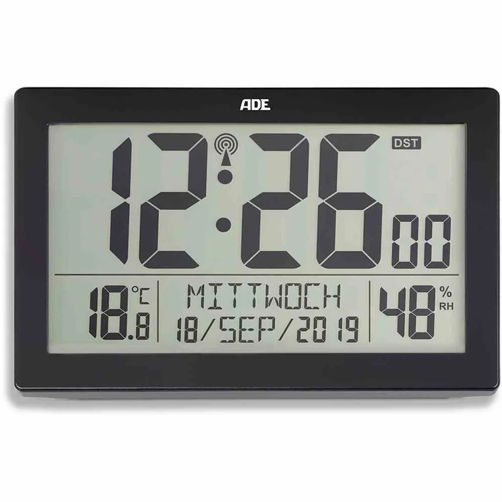 Horloge murale radio ADE XL CK 1927 L89258 avec réglage automatique