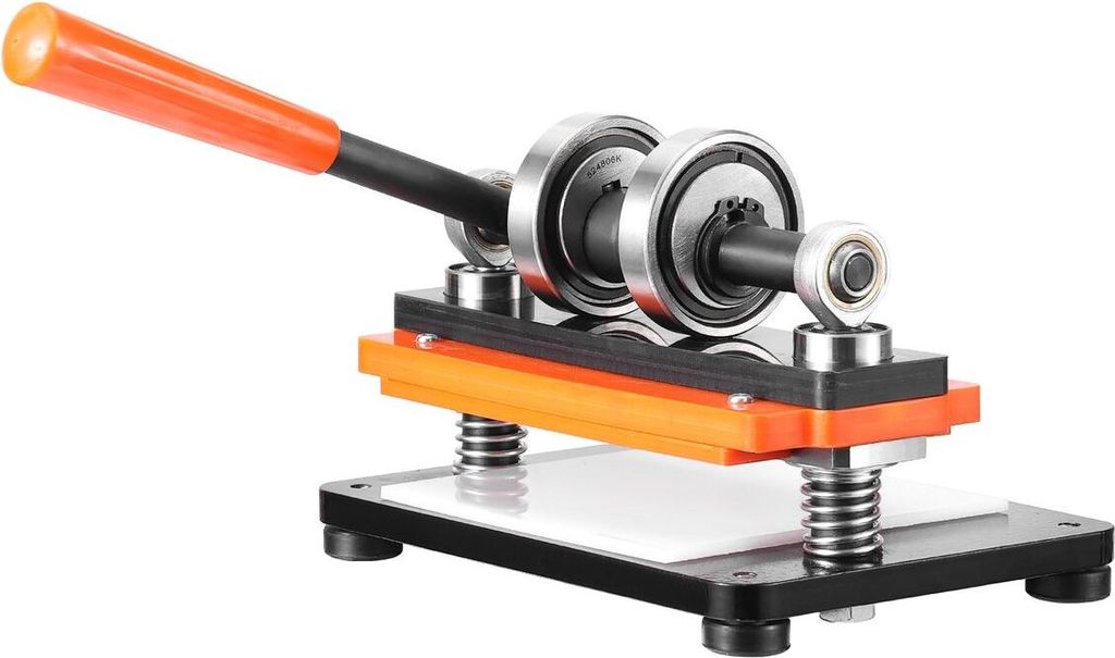 Leather Cutting Machine, 7.1 x 3.9 in Embossing Plate Manual Die Cutter, 0.47 in Pressure Stroke Leather Embossing Machine, Dual Guide Shafts Die C...