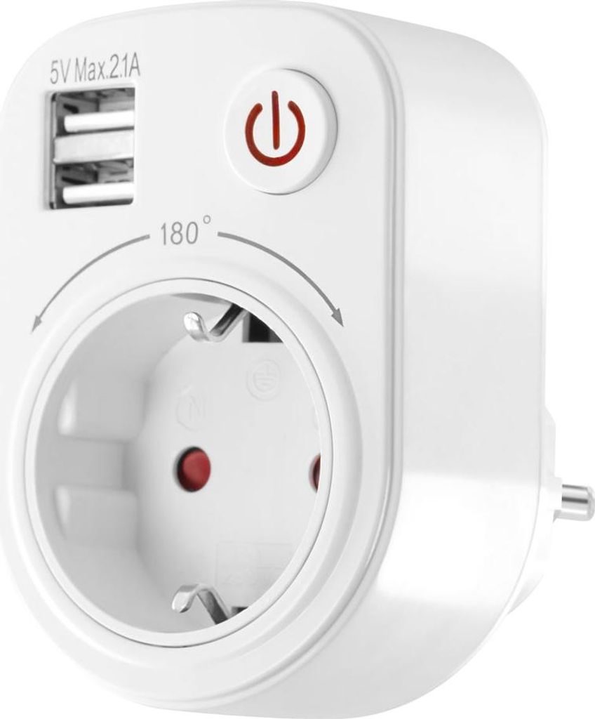 Chargeur USB Adaptateur de prise 2100mA pivotant pivotant Image du produit 