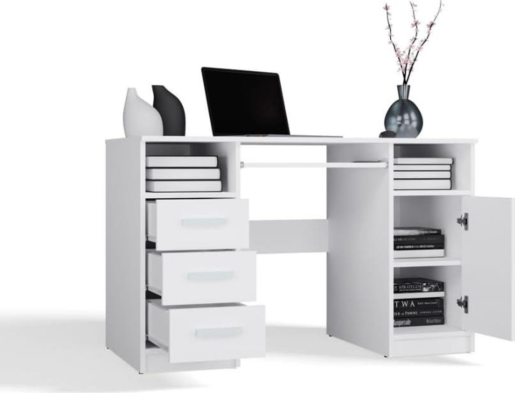 BDW, Schreibtisch mit 3 Schubladen, 120×75×60 cm, 1 Produktbild 
