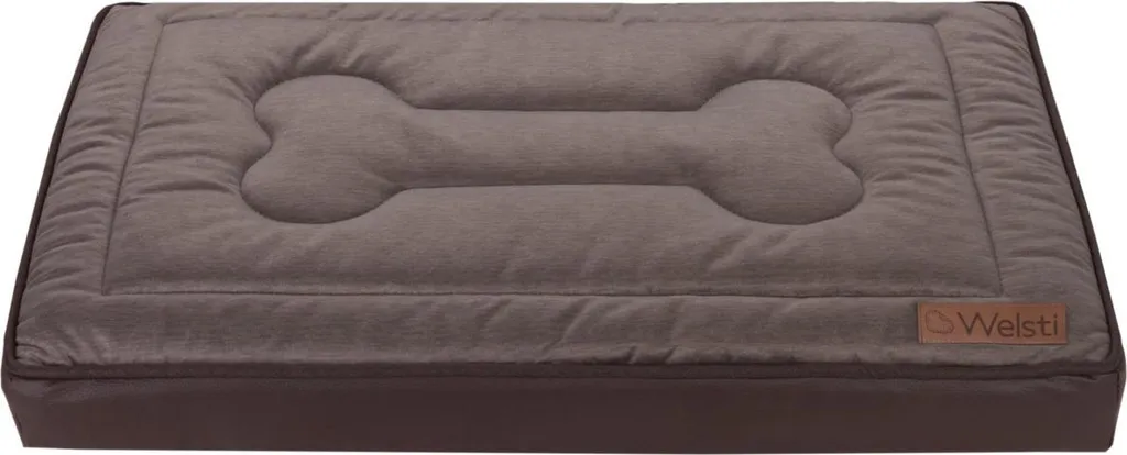 Letto ortopedico per cani, materasso per cani, Welsti osso marrone L 100x70 antiscivolo