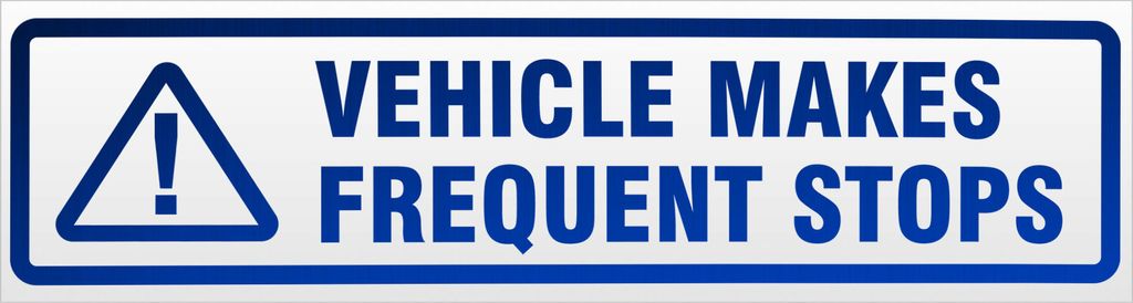 Kiwistar Vehicle Makes Frequent Stops Magnetschild Schild magnetisch - 20cm Blau - reflektierend - Magnetfolie für Auto PKW Kfz