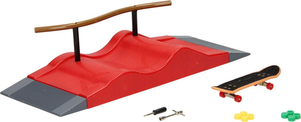 Fingerskateboard mit Stunt-Trail