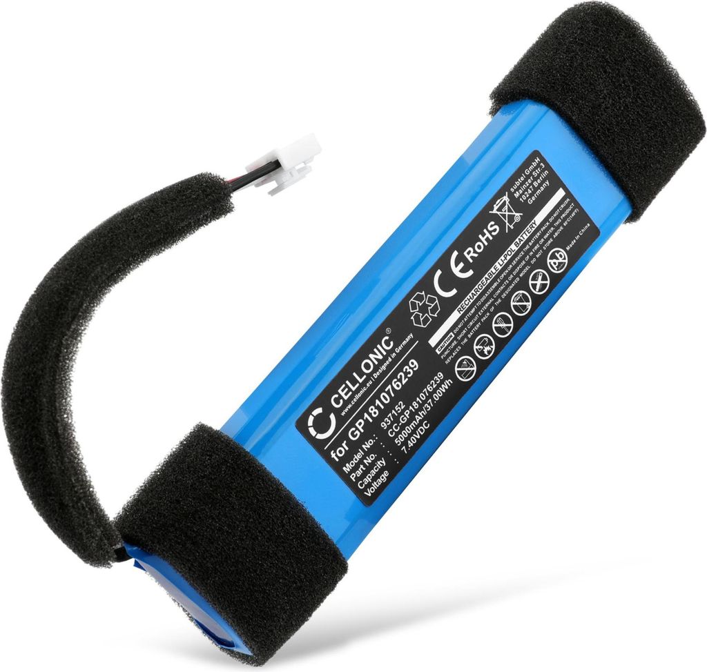 CELLONIC Akku für Lautsprecher Kompatibel mit JBL Xtreme Special Edition, GP181076239 - (5000mAh, 7.4V)