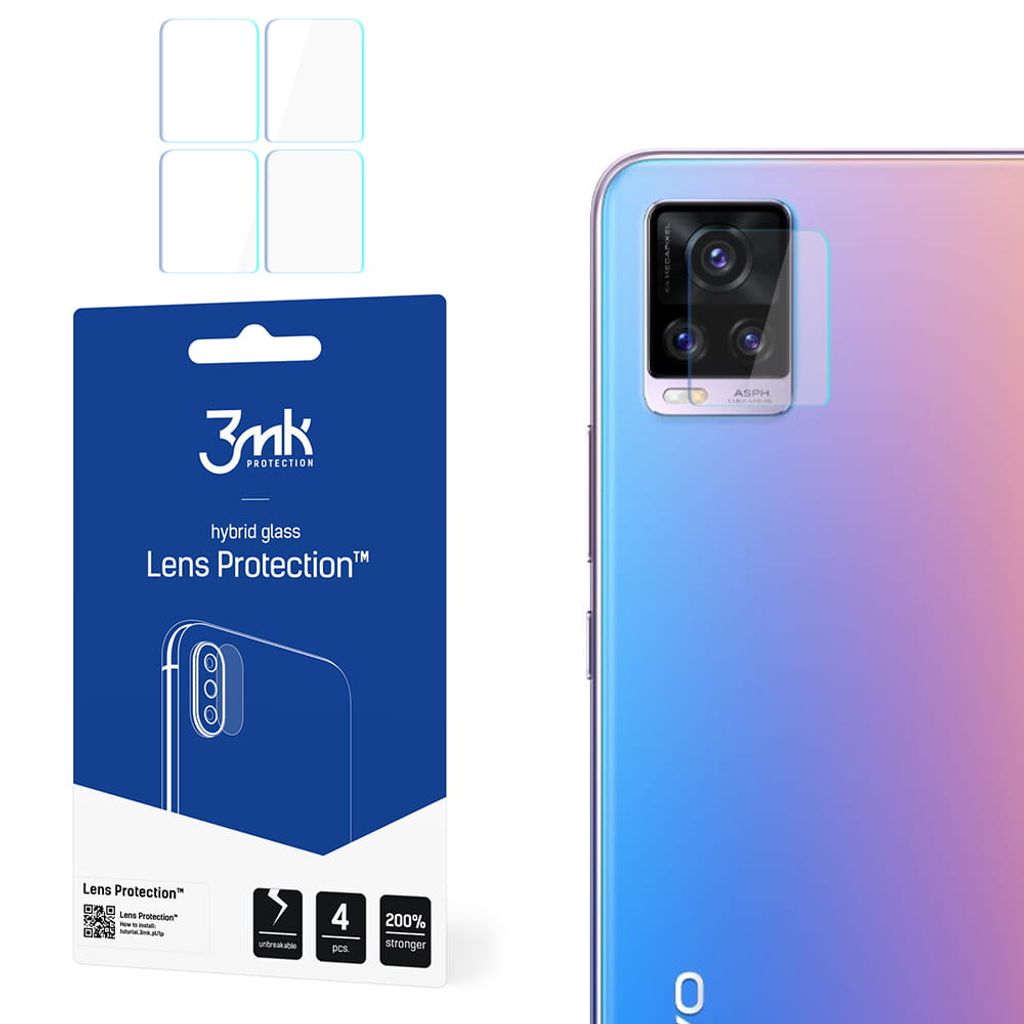 3mk Hybridglas Lens Protection für Vivo V20 Kamera Objektiv Kameralinse 0,16mm 6H (4 Stück)