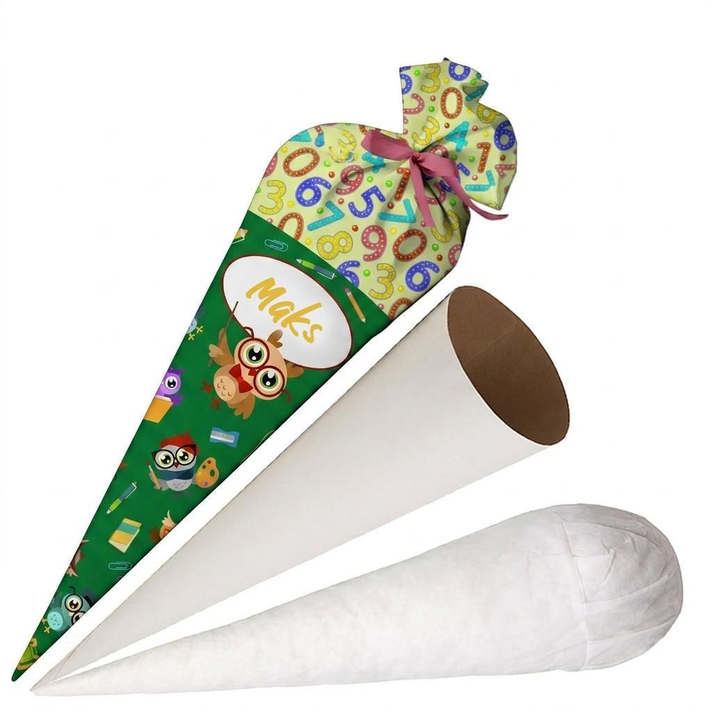 Ferocity, Schultüte mit Namen, 70 cm, Zuckertüte zur Produktbild 