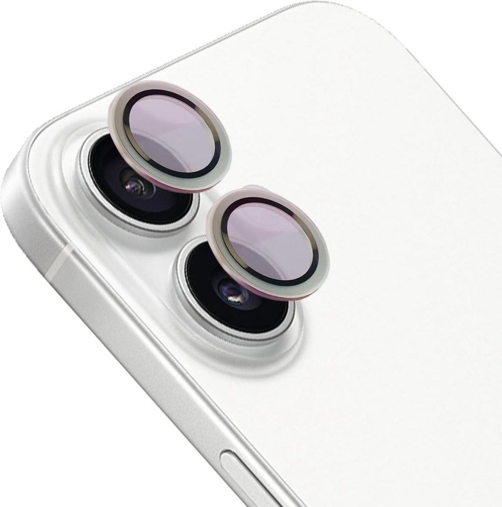 Bizon Glass Snap Lens Apple iPhone 16 / 16 Plus silberner Rahmen