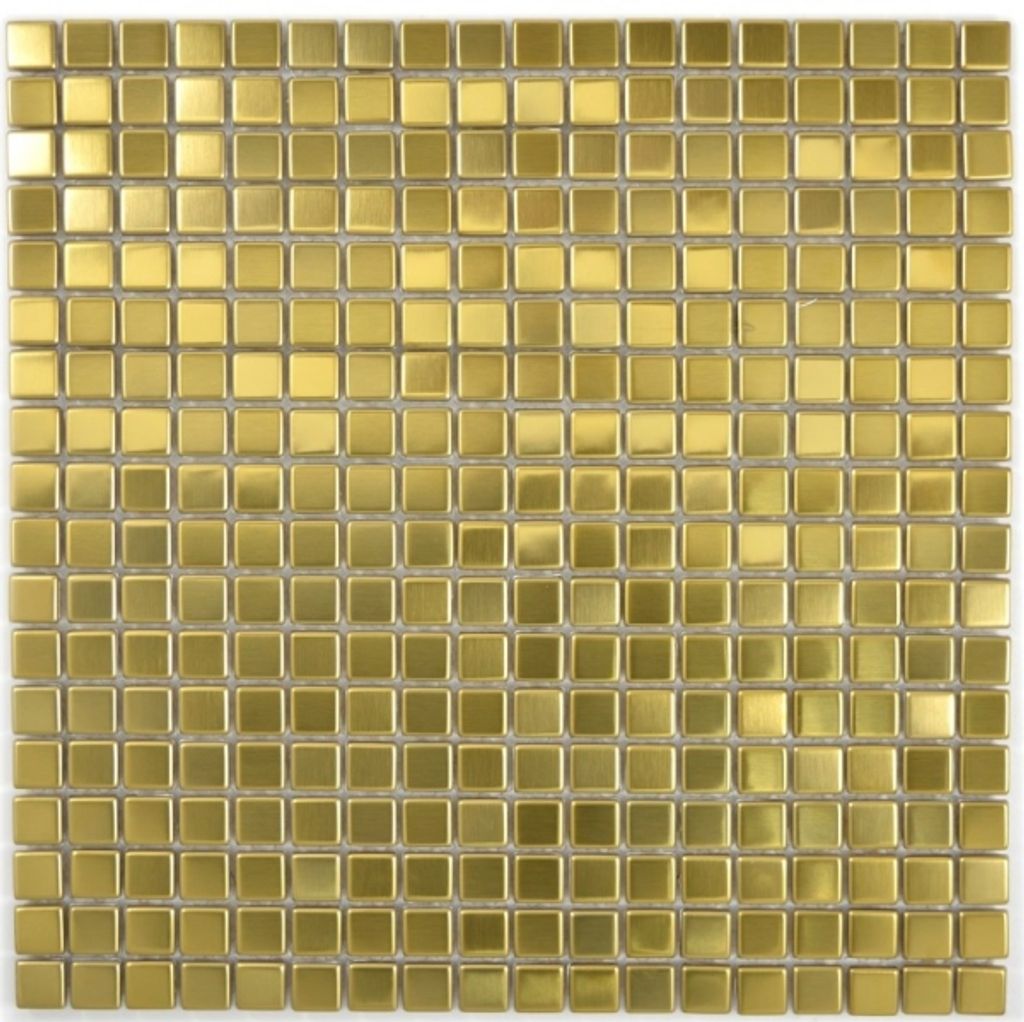 Glas Edelstahl Metall Mosaikfliesen Gold für Hotel Cafe Restaurant Gastronomie