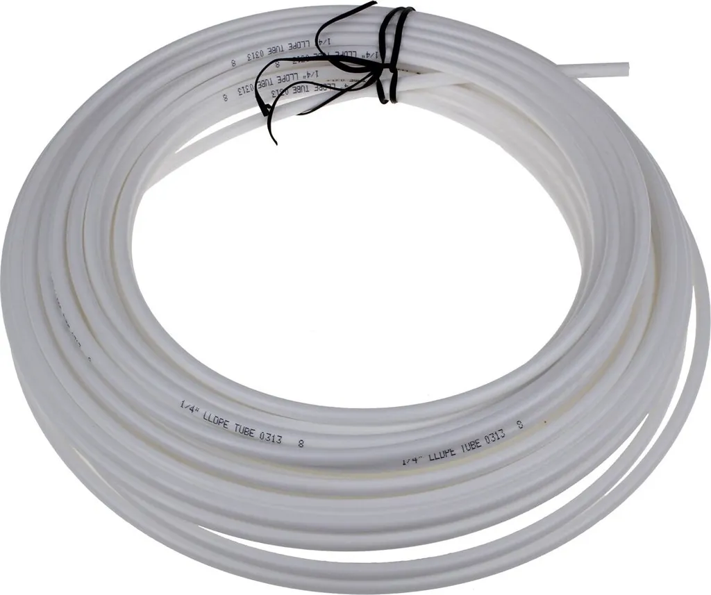 Tube flexible eau potable 20 mètres diamètre 1/4 pour osmoseur inverse