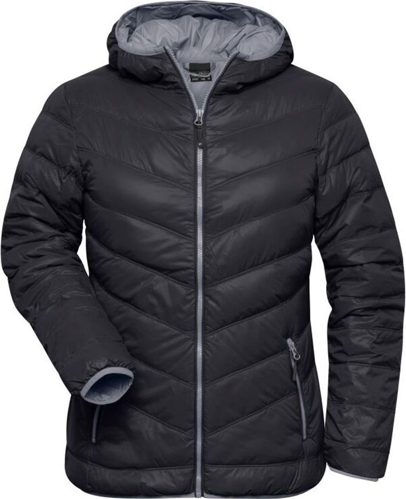 Ladies' Down Jacket black/grey, Gr. S