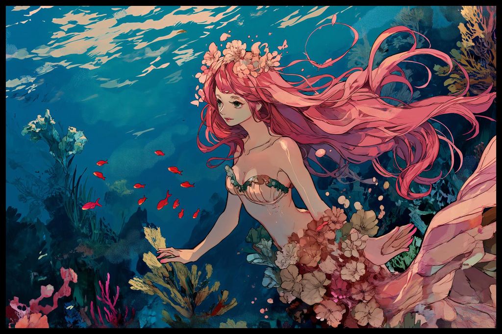 Plakat 86,4x56,8cm Ozean-Nymphe