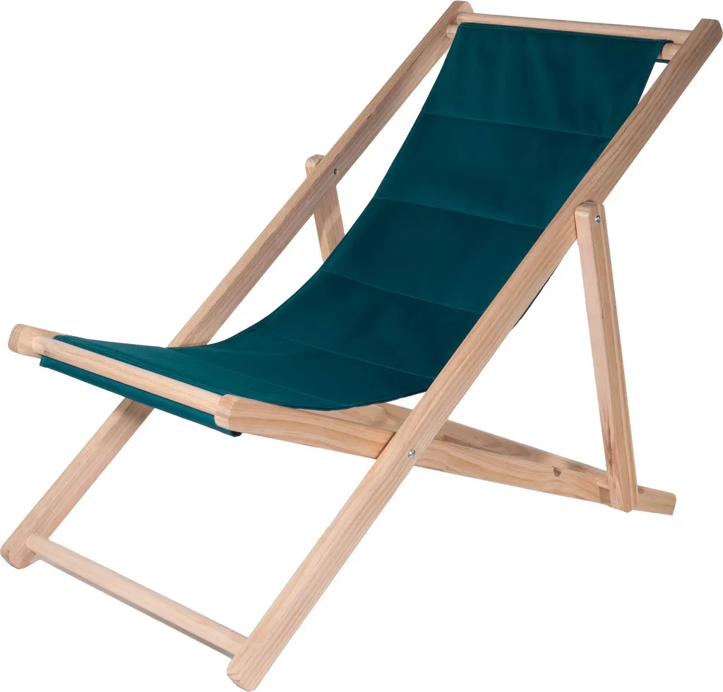 Bain de soleil en bois MATALA : Transat de jardin réglable et robuste