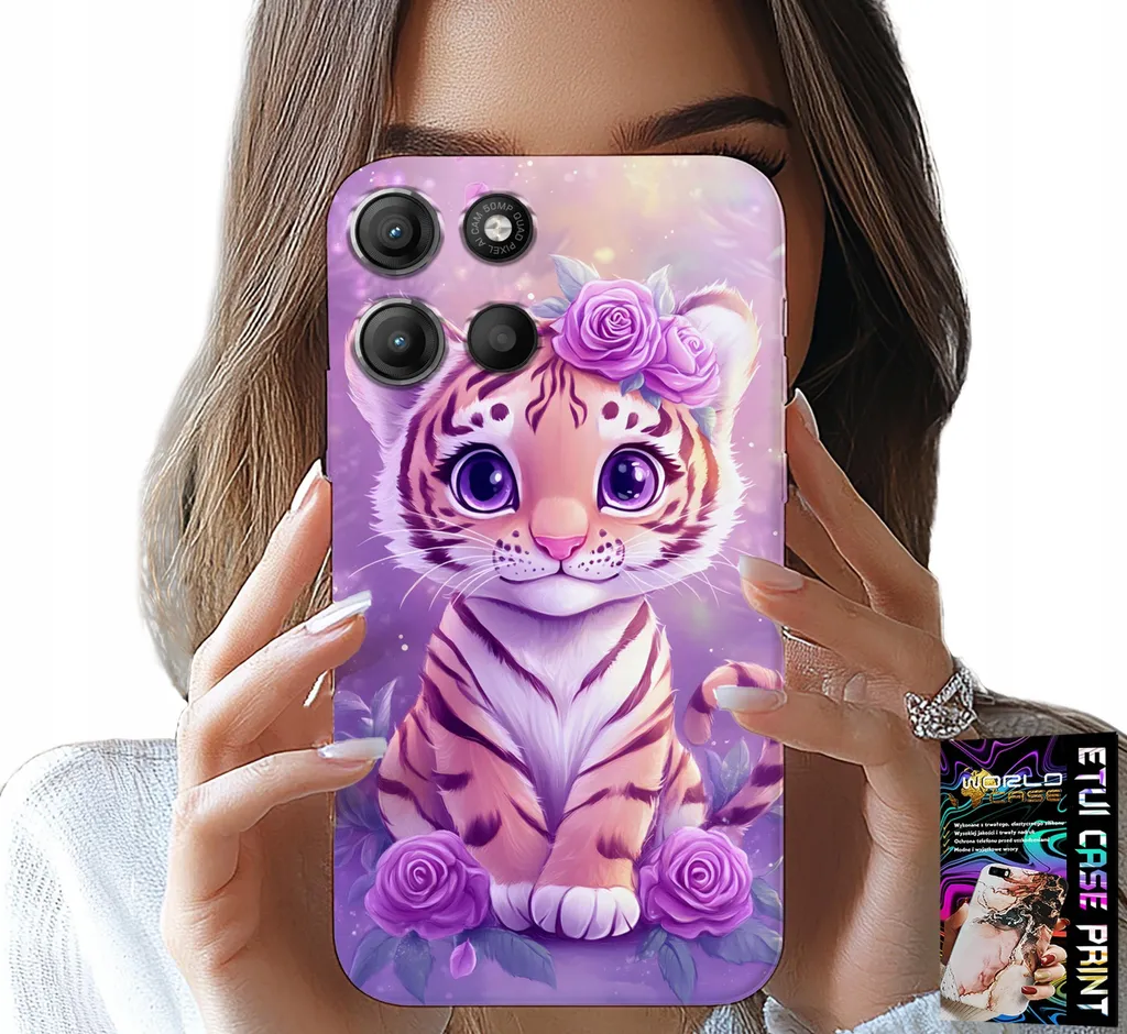 Cover Motorola Edge 60 Pro 5G Tigre Rosa - L'Accessorio del Momento