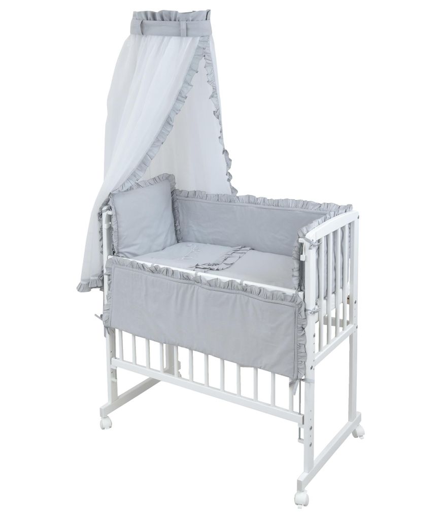 Baby-Delux Beistellbett Babybett 90x40 weiß inkl. Matratze, Produktbild 