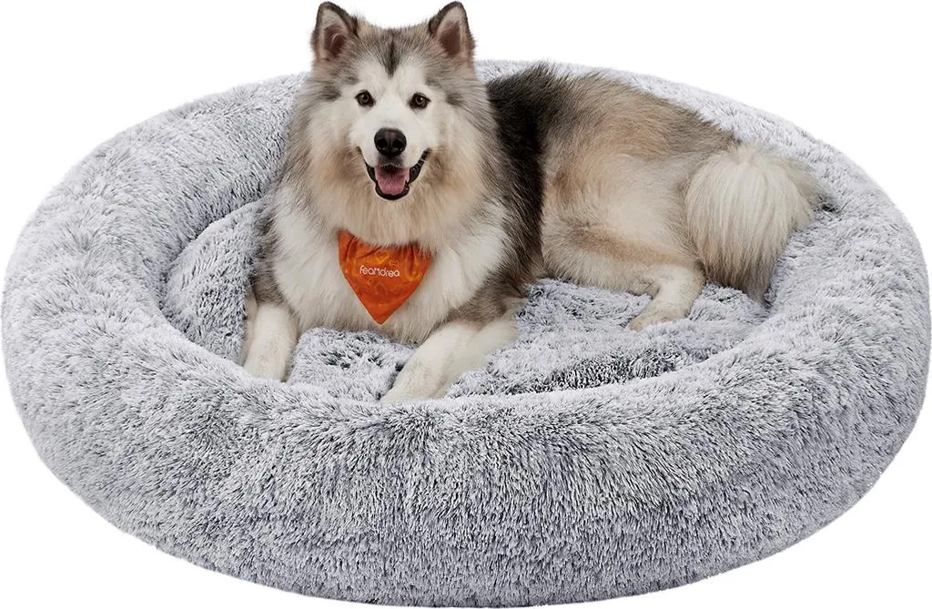 Lit pour chien lavable gris ombré - Stop aux odeurs et poils incrustés