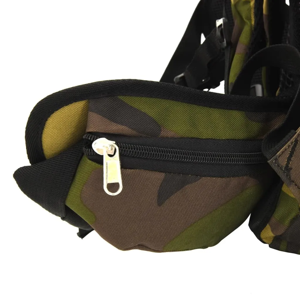 Sac à dos 80 L spacieux pour longues randonnées camouflage vert tissu Oxford - 4