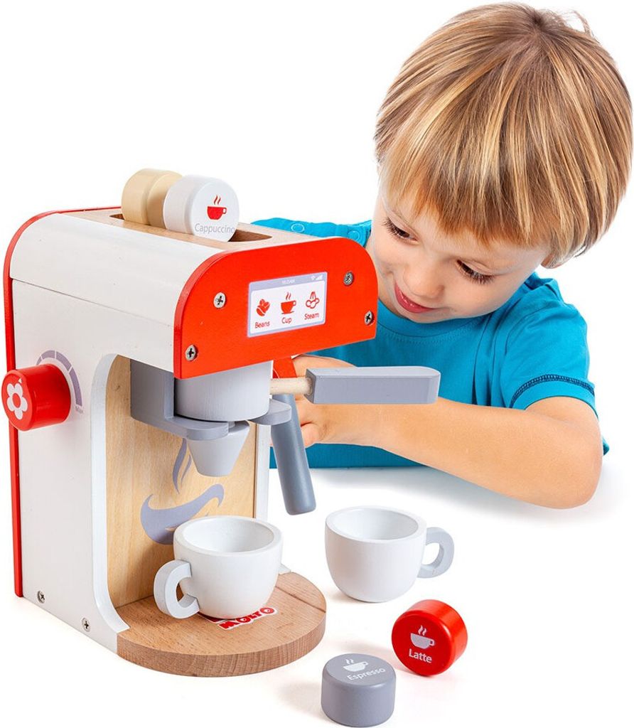 Spielzeug-Kaffeemaschine aus Holz Coffee Maker Molto