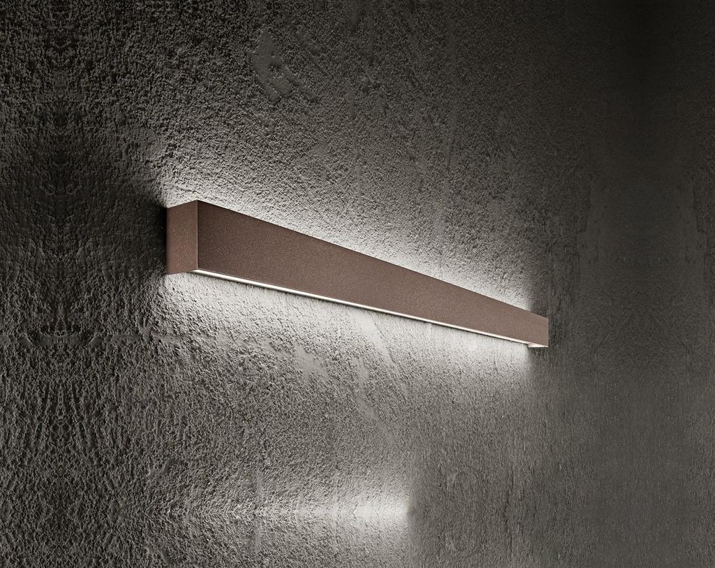 LED-Wandleuchte Serie 8278 aus Aluminium, metallic-braun, 20 W, 3000 K, schlankes modernes Design für stilvolle Innenbeleuchtung - Perenz