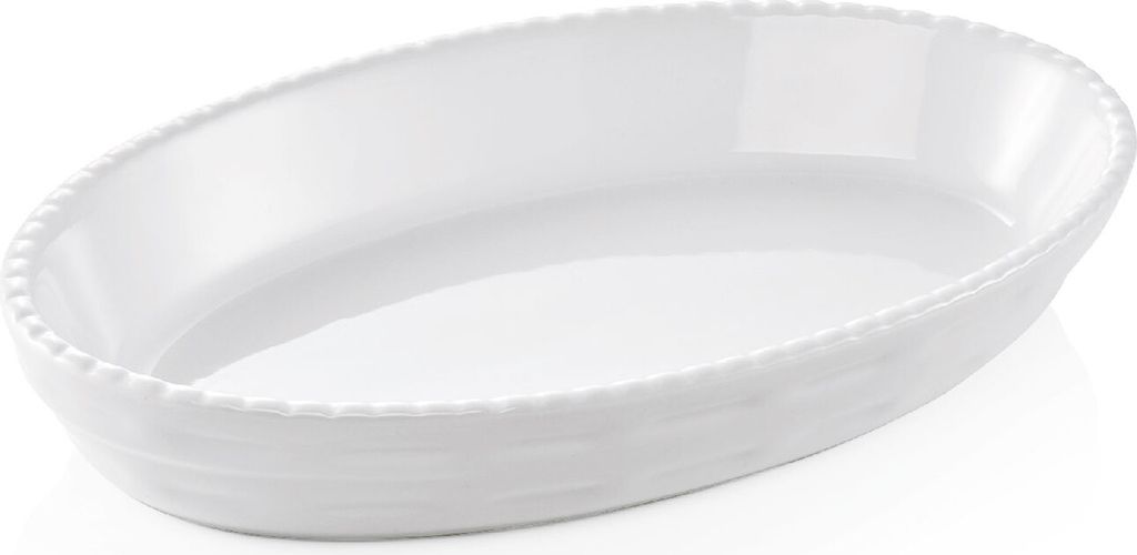 Owalna forma do pieczenia 22 x 13,5 x 4 cm biała, Zdjęcie produktu 