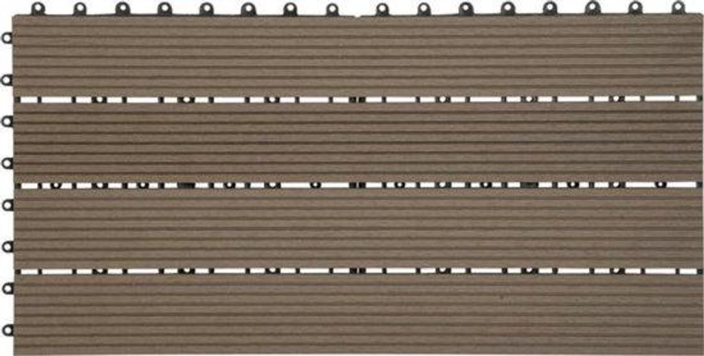 Patio-Tegel-Set - 6er - stahl - braun - 30x60 cm
