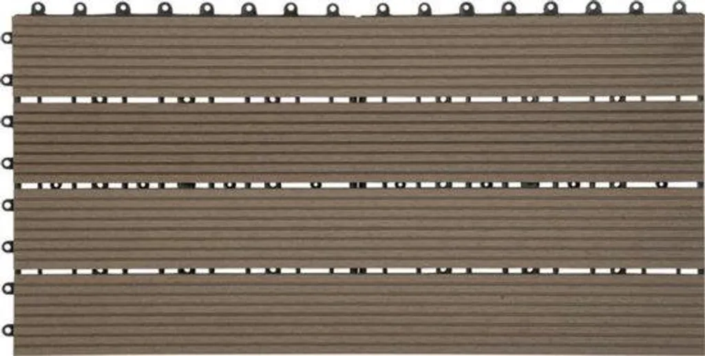 Dalle de terrasse en acier marron 30x60 cm lot de 6 pièces pour jardin