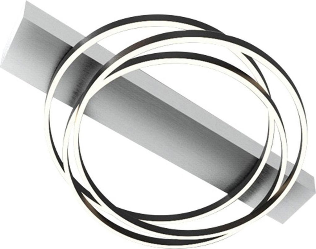 LED-Deckenleuchte - 76 x 56 cm - Aluminiumfarben - Produktbild 
