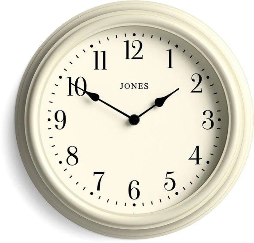 Horloge murale pour cuisine et salon 30 cm crème - Déco sobre ronde