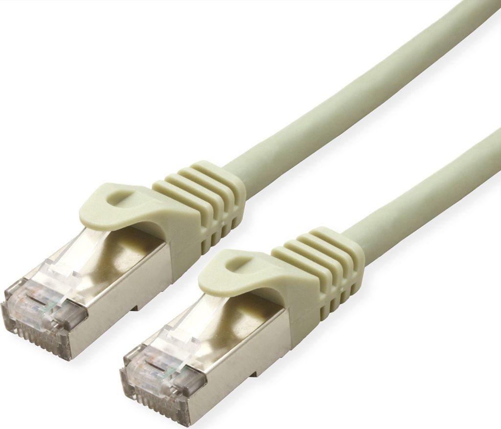 VALUE Patchkabel Cat.6A (Class EA) S/FTP (PiMF), Massivdraht, LSOH, grau, 50 m