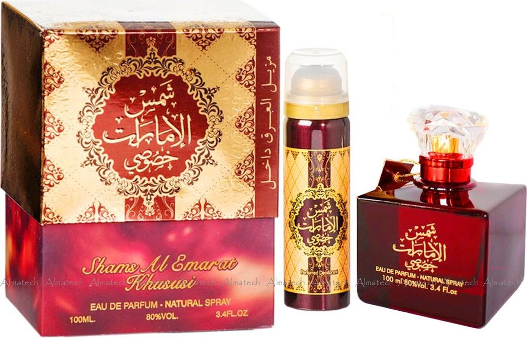 Ard Al Zaafaran Parfum Shams Al Emarat Khususi Eau de Parfum 100ml + Deo
