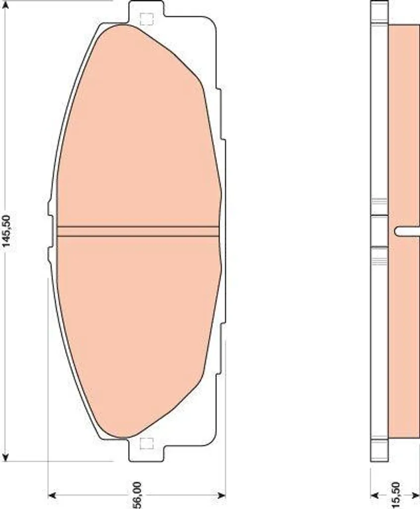 Jeu de plaquettes de frein à disque pour Hiace - Qualité TRW GDB3485 OE