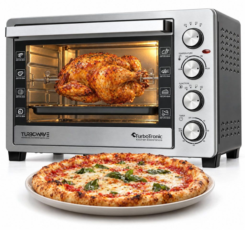 TurboTronic Minibackofen – EVS38 – 38 l, 2000 W, Umluft, Produktbild 