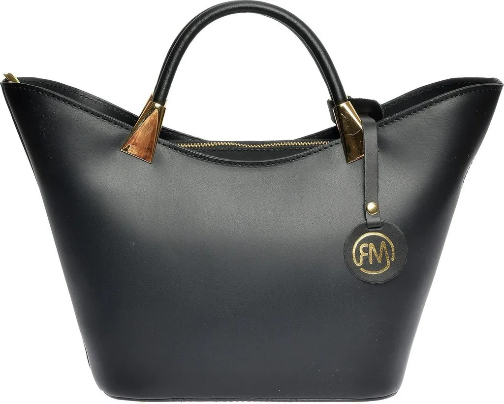 Roberta M Tote Bag RM 3148 NERO - Sac à main élégant en cuir noir AW25