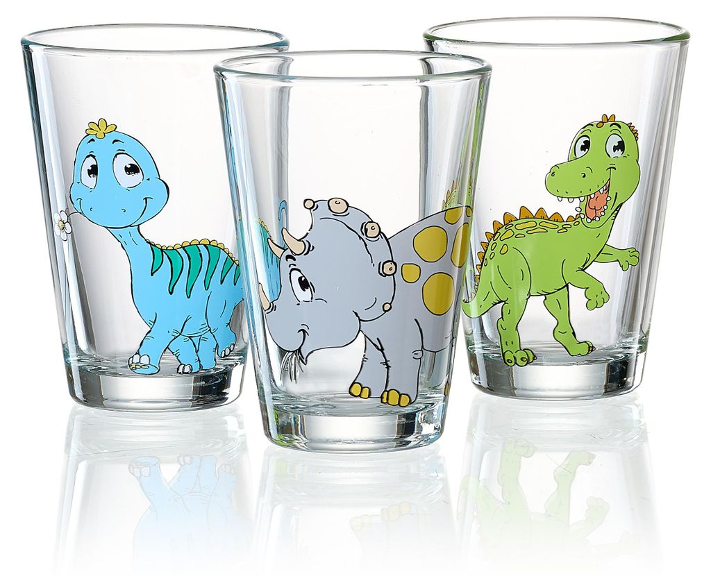 R&B Trinkglas (Verkaufseinheit: 8) Dino 205ml 3er 802548 Immagine del prodotto 