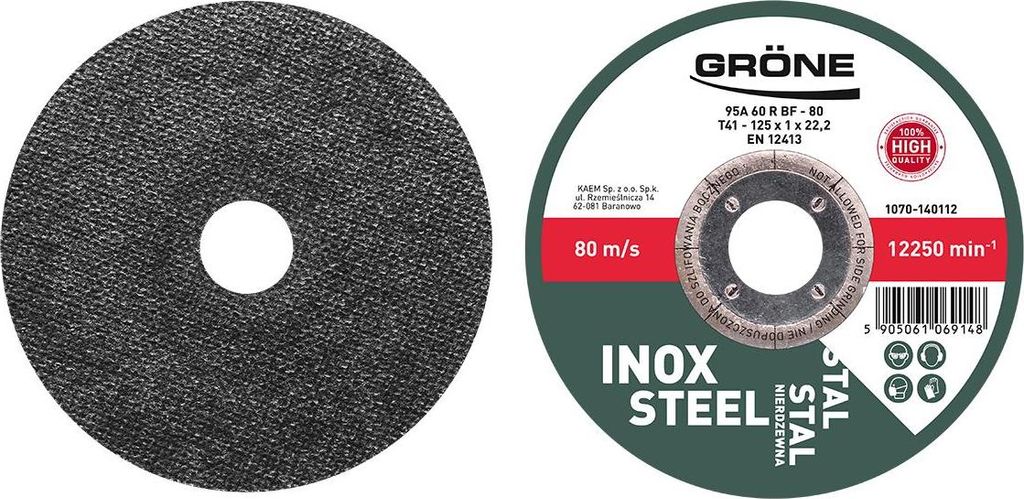 Grone 230 mm, 1,8 mm Metall- und Stahltrennscheibe