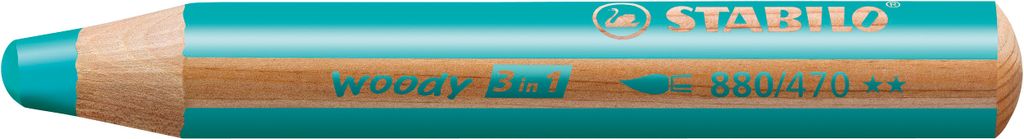 Buntstifte Stabilo Woody türkis 3 in 1 (5 Stück)