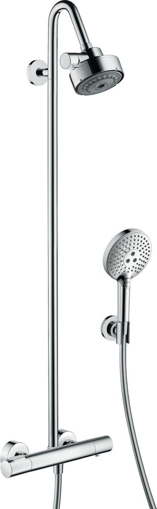 hansgrohe AXOR Citterio M Duschsystem, Thermostat, Kopfbrause 120 3-jet, Polished Gold Optic, 34640990