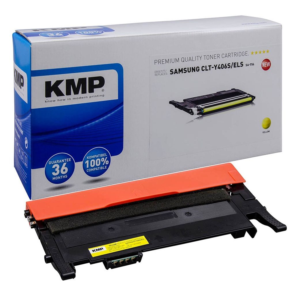 KMP Toner Samsung CLT-Y406S/ELS yellow 1000 S. SA-T56 remanufactured