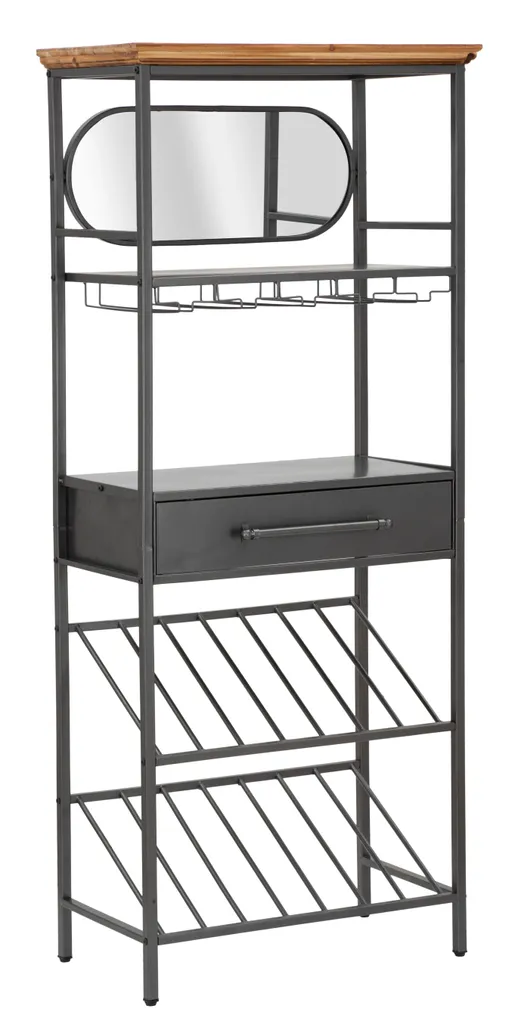 Armoire métallique noire : rangez vos bouteilles et objets sans encombre