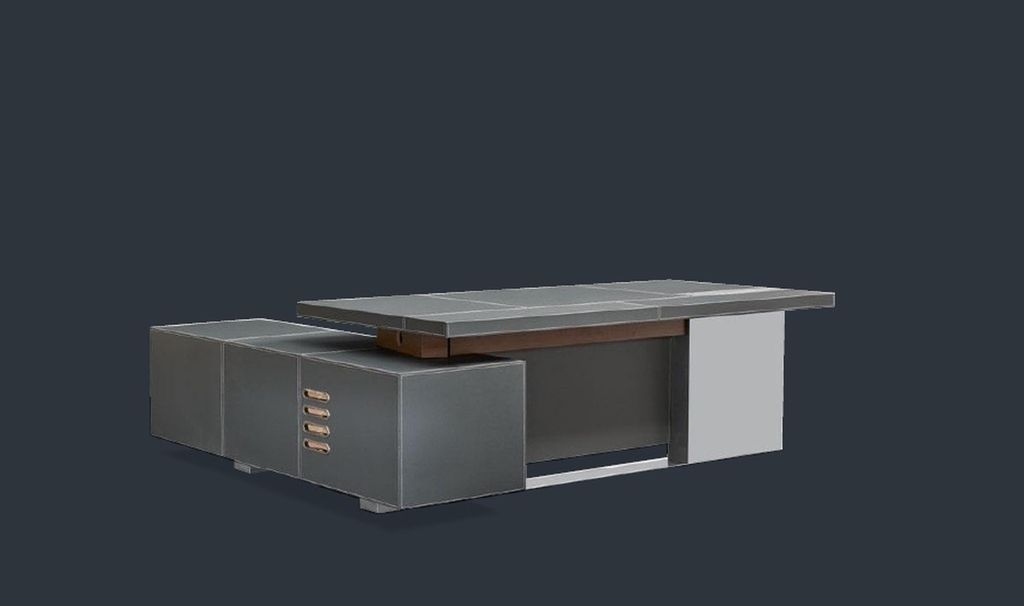 Büro Arbeit Zimmer Set Sessel Tisch Komplett Möbel 3tlg Einrichtung Schreibtisch