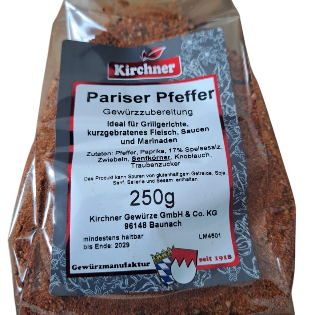 250g Pariser Pfeffer Gewürzmischung Kirchner