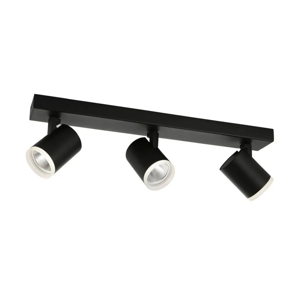 Luminaire spot 15W noir mat HELVIA SPL-31991-3B-BK en métal résistant
