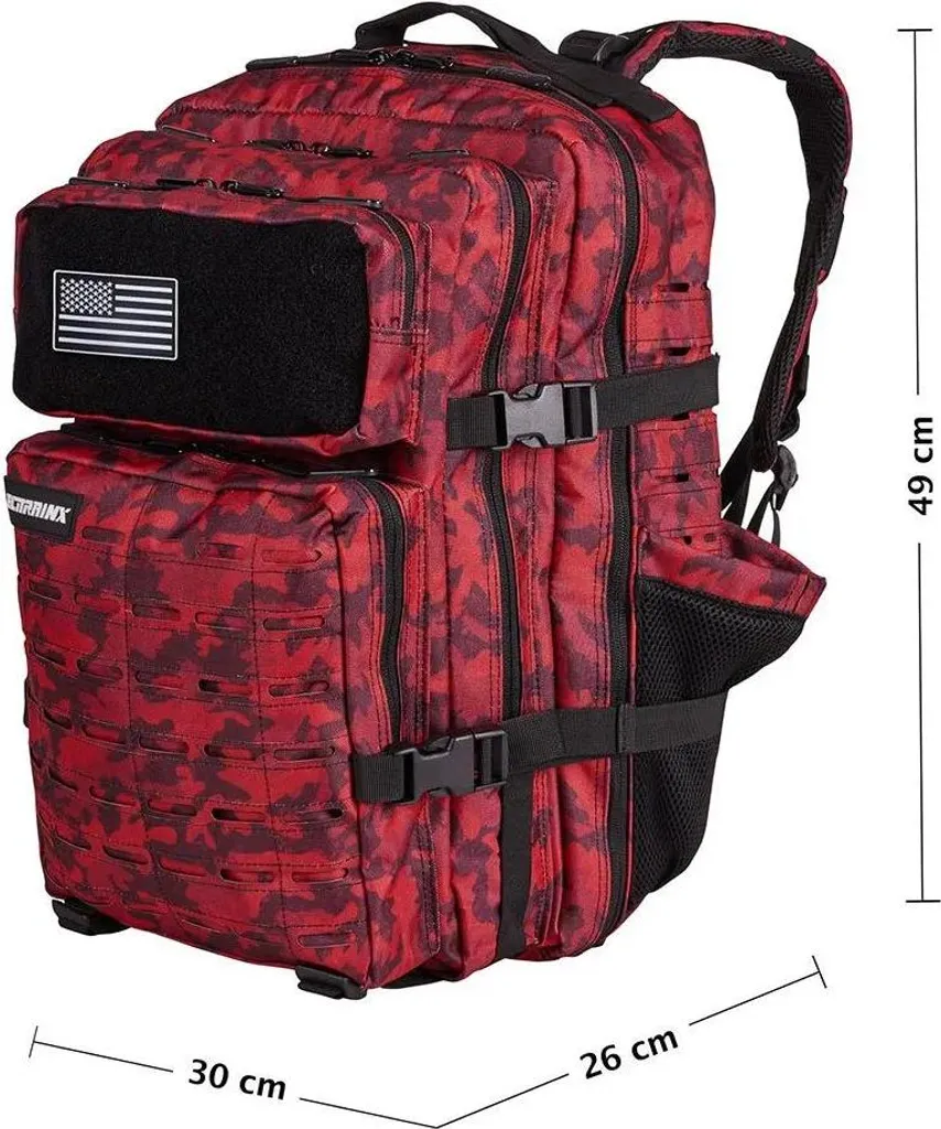 Sac de Randonnée et Cross-Training 45L Elitex Training V2 Rouge Uni - 4