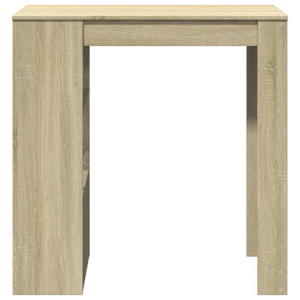Tavolo Alto da Colazione Rovere Sonoma 102 cm con Porta Bottiglie - 4
